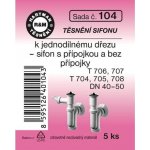 HARTMAN těsnění sifonu k jednodílnému dřezu, sifon s přípojkou a bez přípojky, sada č. 104 – Hledejceny.cz