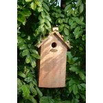 Esschert Design Dřevěná Budka "BEST FOR BIRDS" antik, slaměná střecha Sýkora koňadra 32 cm – Hledejceny.cz