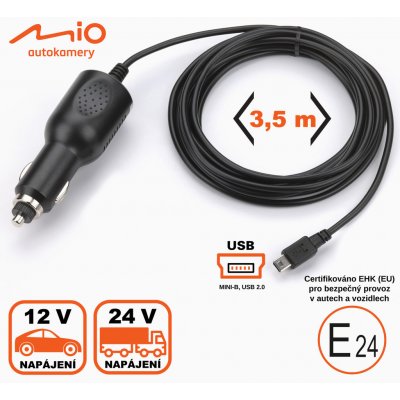 Mio cigaretová nabíječka 3.5 m ke kamerám Mio (bulk) - 442210000114 – Zboží Živě