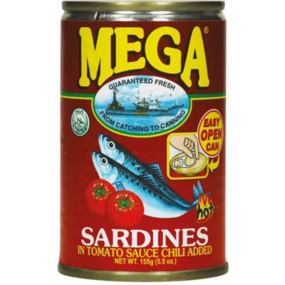 Mega Sardinky v rajčatové omáčce s chilli 155 g – Zboží Dáma