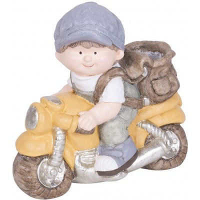MagicHome Dekorace Chlapeček na motorce keramika 38x20x36 cm – Hledejceny.cz