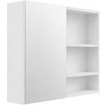 CERANO Koupelnová zrcadlová skříňka Orea - bílá matná - 60x65x15 cm - CER-661918 – Zboží Mobilmania