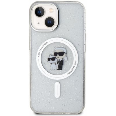 Karl Lagerfeld IML Glitter Karl and Choupette MagSafe Apple iPhone 15, čiré
