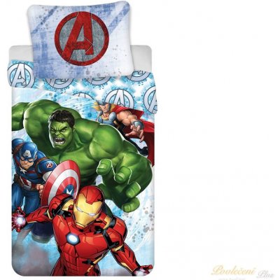 Jerry Fabrics povlečení bavlna Avengers Heroes 140x200 70x90 – Zboží Mobilmania