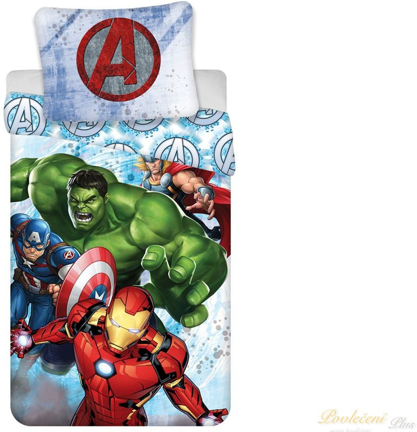 Jerry Fabrics Povlečení Avengers Heroes 140x200 70x90