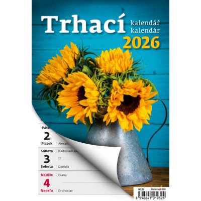 nástěnný Týdenní trhací A5, Týždenný trhací kalendár A5 / 21,3cm x 2026 – Hledejceny.cz
