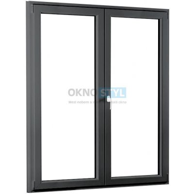 OKNOSTYL.cz REHAU Smartline+ dvoukřídlé Bílá/Antracit 150 x 208 cm – Hledejceny.cz