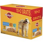 Pedigree Junior kuřecí a jehněčí & drůběží a hovězí s rýží v želé 12 x 100 g – Hledejceny.cz