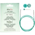 KnitPro Mindful Teal fixní lanko 76cm (celková délka 100cm) – Zboží Dáma