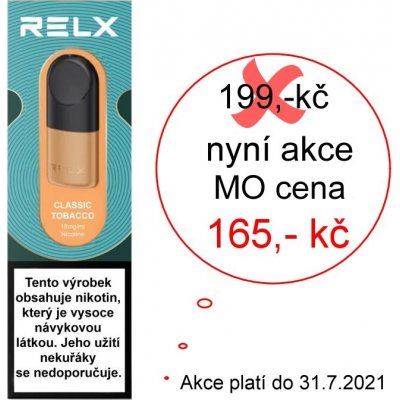 RELX cartridge Pod Pro-2 Classic Tobacco 18mg 2pack