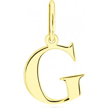 Gemmax Jewelry Zlatý přívěsek písmeno G tiskací GUPYN 43281