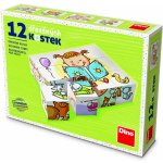 Dino obrázkové kostky Hezký den 12 kostek – Zboží Dáma