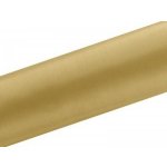 PartyDeco Dekorační satén zlatý 0.16x9m – Zboží Dáma
