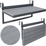 TZB Závěsný balkonový stůl AGATTI šedý – Zbozi.Blesk.cz