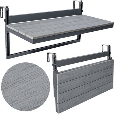 TZB Závěsný balkonový stůl AGATTI šedý – Zbozi.Blesk.cz