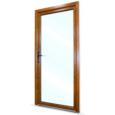 SkladOken.cz vedlejší vchodové dveře jednokřídlé 98 x 208 cm prosklené, bílá|zlatý dub, LEVÉ