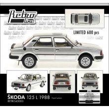 Škoda 125 L 1988 exportní verze stříbrná 1:43