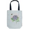 Nákupní taška a košík Wrendale Designs Pevná plátěná taška "Hydrangea" Hortenzie
