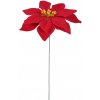 Květina Vánoční hvězda KVĚT na drátku 15 cm