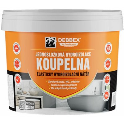 Hydroizolace jednosložková Den Braven koupelna 2,5 kg – Hledejceny.cz