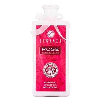 Leganza Rose osvěžující sprchový gel Bulgarian Rose Oil 200 ml