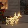 Vánoční osvětlení DKD HOME DECOR Siluety sobů 2 ks. Teplá bílá 60x30x60 cm