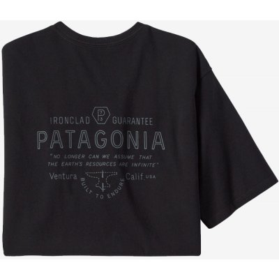 pánské tričko Patagonia Forge Mark Responsibili-Tee Černé – Zboží Mobilmania