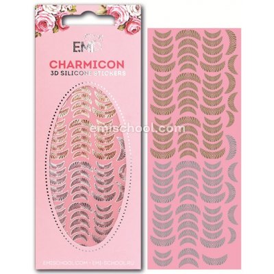 E.Mi Charmicon 3D Silicone Stickers Lunula 15 Gold/Silver samolepka – Zboží Mobilmania