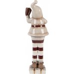 Béžová keramická dekorace Santa Claus ChrisMs - 8*7*23 cm - Clayre & Eef – Hledejceny.cz