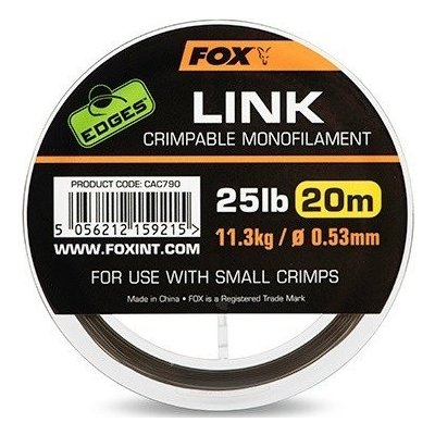 Fox Edges Link Trans Khaki Mono 20m 0,53mm 25lb – Hledejceny.cz