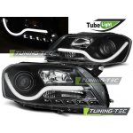 PŘEDNÍ SVĚTLOMETY, SVĚTLA, LAMPY VW PASSAT B7, 2011-, TUBE LIGHT, LED, ČERNÉ BLACK – Zboží Mobilmania