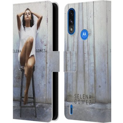 HEAD CASE Pouzdro pro mobil Motorola Moto E7 POWER - zpěvačka Selena Gomez - Good For You (Otevírací obal, kryt na mobil Motorola Moto E7 POWER Selena Gomez - foto na židli)