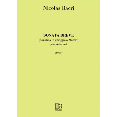 Editions Durand Noty pro housle Sonata Breve Op.45
