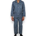 C-Lemon pánské pyžamo dlouhé propínací flanel tm.modré – Zboží Dáma