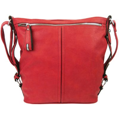 Moderní velká crossbody kabelka 74-MH červená