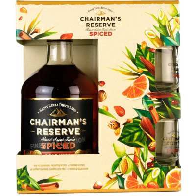 Chairman's Reserve Spiced 40% 0,7 l (dárkové balení 2 skleničky) – Hledejceny.cz