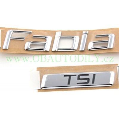 ŠKODA FABIA II-ZADNÍ NÁPIS FABIA TSI original - černé TSI 5J6853687L FXC – Hledejceny.cz