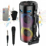 Přenosný Bluetooth reproduktor USB mikrofon karaoke dálkové ovládání ZQS4239S – Hledejceny.cz