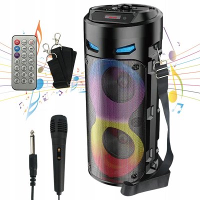Přenosný Bluetooth reproduktor USB mikrofon karaoke dálkové ovládání ZQS4239S – Hledejceny.cz