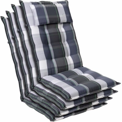Blumfeldt Sylt, čalouněná podložka, podložka na židli, podložka na výše polohovací křeslo, polštář, polyester, 50 × 120 × 9 cm, 4 x čalounění (CPT10_10271259-4_)
