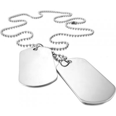 Šperky4U Vojenské známky dog tag + kuličkový řetízek OPD600 – Zboží Mobilmania