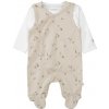 Kojenecká souprava Staccato Romper+košile taupe se vzorem