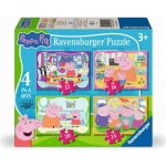 Ravensburger Prasátko Peppa: Zábavné dny 4v1 12,16,20,24 dílků – Zboží Dáma
