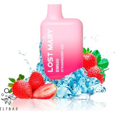 Elf Bar Lost Mary BM600 Strawberry Ice 20 mg 600 potáhnutí – Zboží Dáma