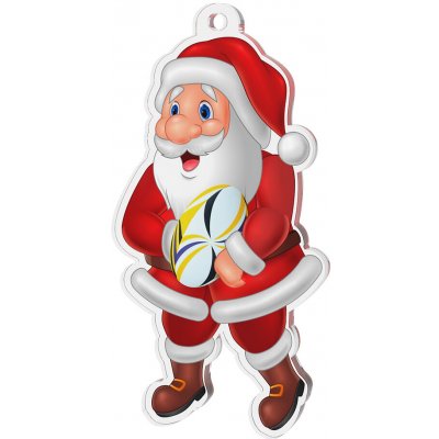 Bauer Decor Akrylátová vánoční ozdoba Santa Claus single rugby – Hledejceny.cz