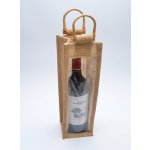 Jutová taška na láhev s průhledem – Sleviste.cz