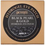 Petitfée Black Pearl & Gold Hydrogel Eye Patch oční polštářky s černou perlou a zlatem 60 ks – Zboží Dáma