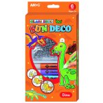 Anděl Přerov Barvy na sklo sada 6 barev 10,5 ml + 6 sklíček Dino 6597 – Zboží Dáma