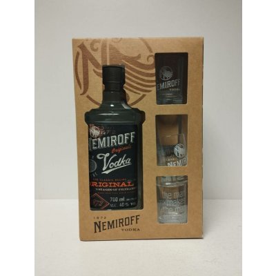 Nemiroff Original 40% 0,7 l (dárkové balení 3 sklenice) – Hledejceny.cz