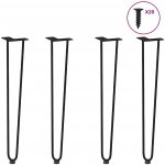 Omaxi 955891 Vlásenkové nohy pro konzolové stolky 4 ks černé 72 cm masivní ocel – Sleviste.cz